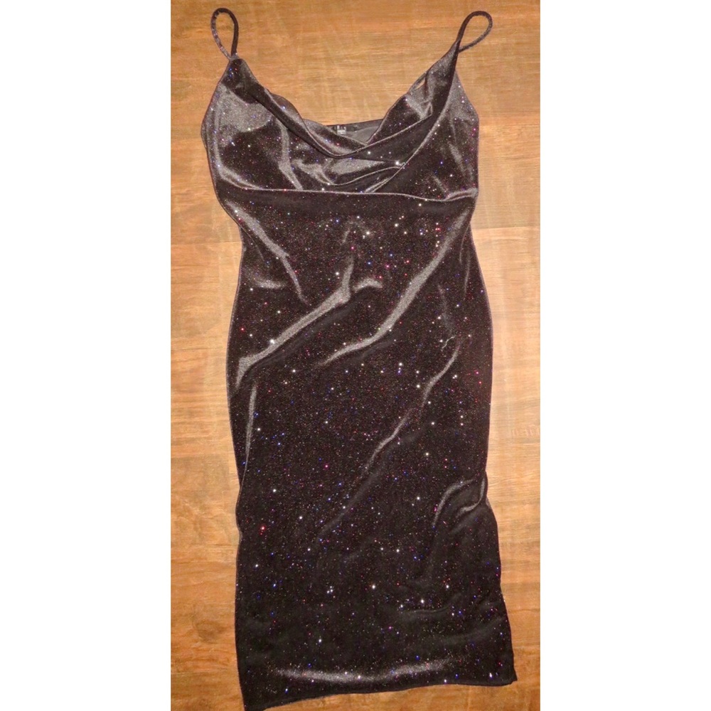 Black midi dress
